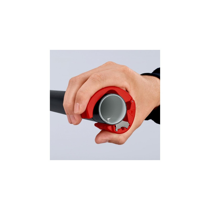 KNIPEX BiX, Rohrschneider für Kunststoffrohre und Dichthülsen(rot/blau)