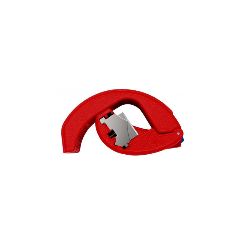 KNIPEX BiX, Rohrschneider für Kunststoffrohre und Dichthülsen(rot/blau)