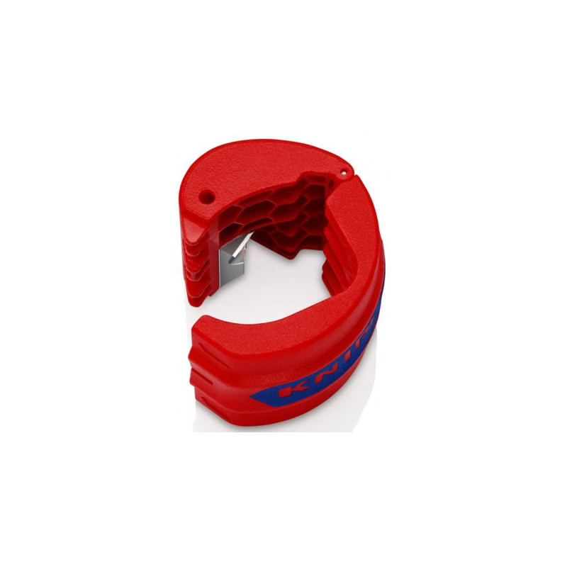 KNIPEX BiX, Rohrschneider für Kunststoffrohre und Dichthülsen(rot/blau)