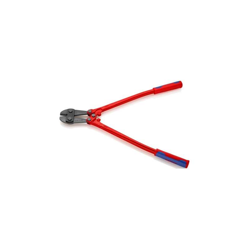 KNIPEX Bolzenschneider 71 72 610, Schneid-Zange(rot/blau, Länge 610mm, 12-fach einstellbar, mit Dämpfer)