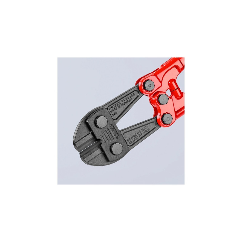 KNIPEX Bolzenschneider 71 72 610, Schneid-Zange(rot/blau, Länge 610mm, 12-fach einstellbar, mit Dämpfer)