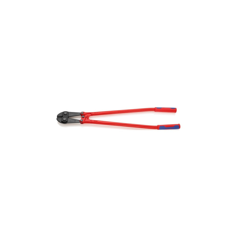 KNIPEX Bolzenschneider 71 72 910, Schneid-Zange(rot/blau, 12-fach einstellbar, mit Dämpfer)