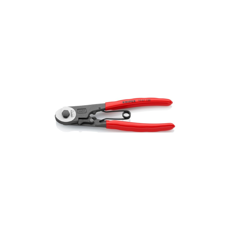 KNIPEX Bowdenzugschneider 95 61 150, Schneid-Zange(mit Öffnungsfeder und Sperrklinke)