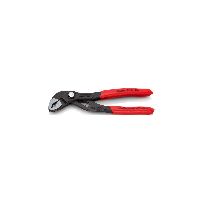 KNIPEX Cobra 87 01 150, 150mm, Rohr- / Wasserpumpen-Zange(schwarz/rot, Wasserpumpenzange, 11-fach verstellbar)