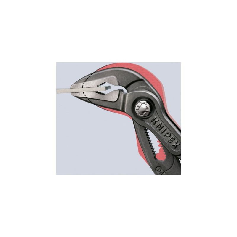 KNIPEX Cobra ES 87 51 250, 250mm, Rohr- / Wasserpumpen-Zange(schwarz/rot, Wasserpumpenzange, 19-fach verstellbar)