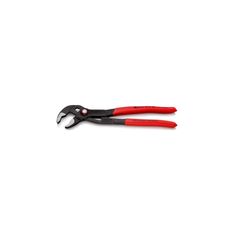 KNIPEX Cobra QuickSet Rohr- / Wasserpumpen-Zange 87 21 250(rot, Länge 250mm, für Rohre bis 2