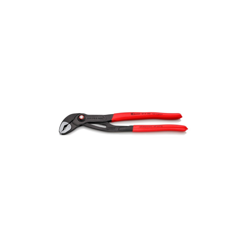 KNIPEX Cobra QuickSet Rohr- / Wasserpumpen-Zange 87 21 300(rot, Länge 300mm, für Rohre bis 2.3/4