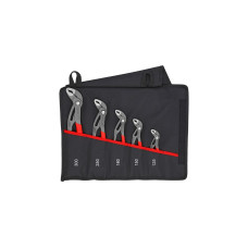 KNIPEX Cobra-Set, 5-teilig, Zangen-Set(schwarz, gezahnte Griffflächen, integrierter Klemmschutz)