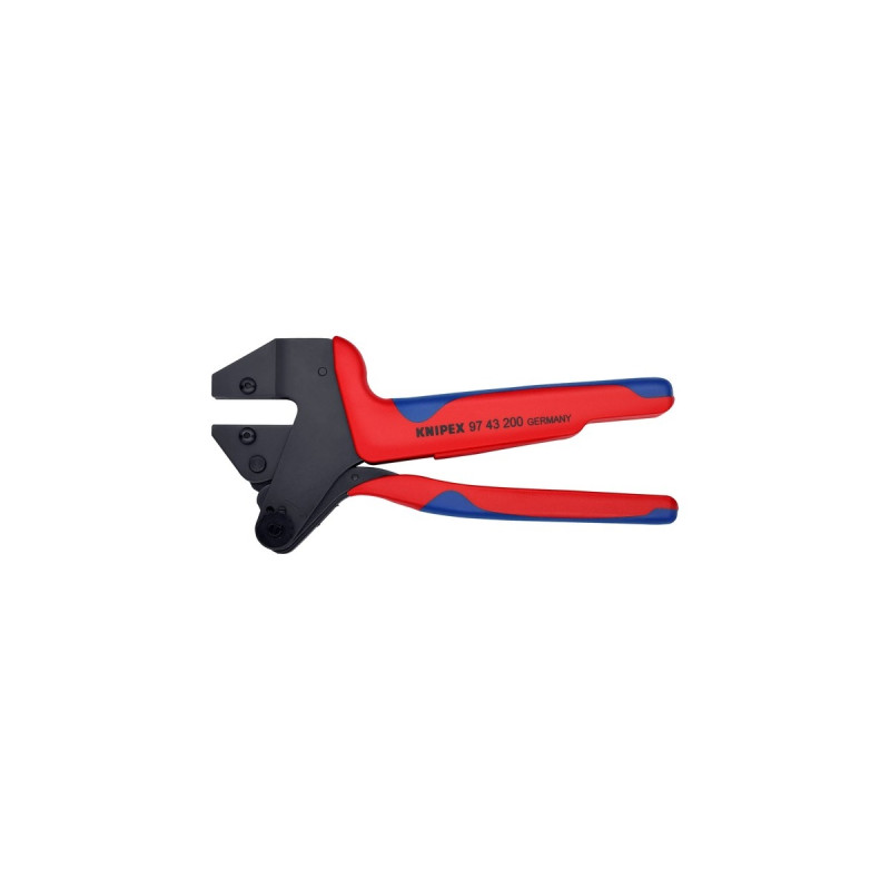 KNIPEX Crimp-Systemzange 97 43 200 A, Crimpzange(rot/blau, ohne Crimpeinsätze)