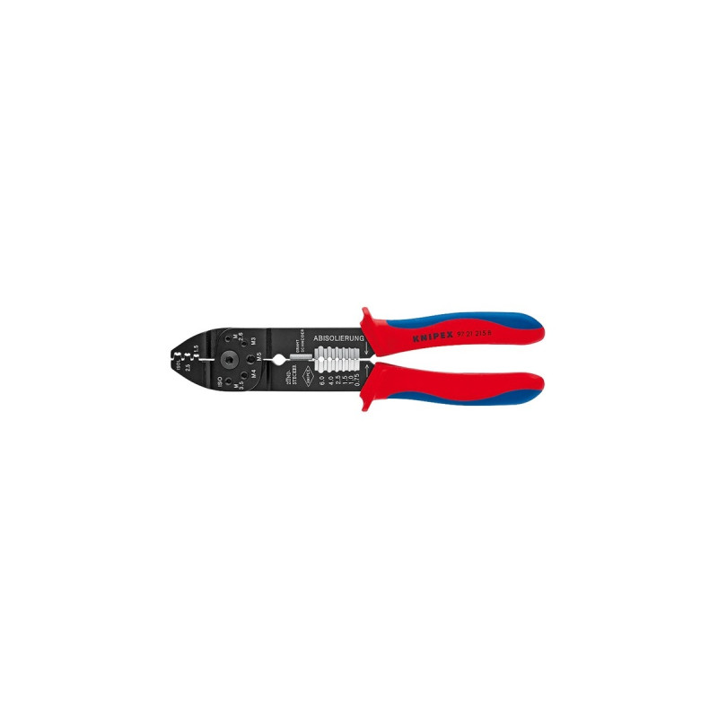 KNIPEX Crimpzange 97 21 215 B(Abisolieren, Crimpen 0,75 - 6mm²)
