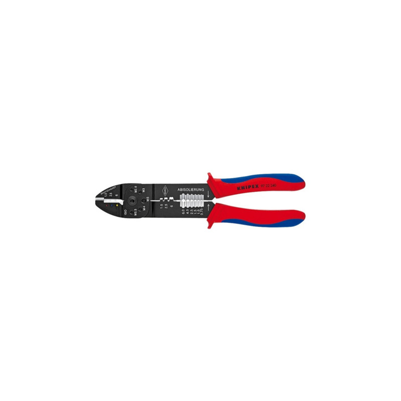 KNIPEX Crimpzange 97 22 240(Abisolieren, Crimpen 0,75 - 6,0mm²)