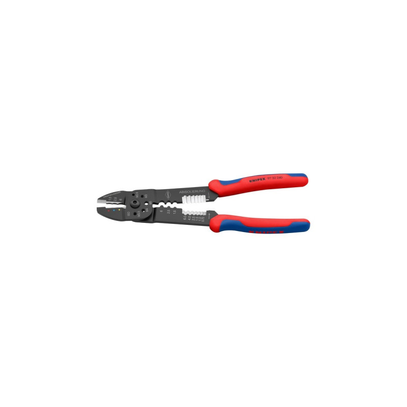 KNIPEX Crimpzange 97 32 240(rot/blau, Abisolieren, Crimpen 0,5 - 6,0mm²)