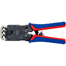 KNIPEX Crimpzange 97 51 12(blau/rot, RJ-10, RJ-11/12 und RJ-45-Stecker)