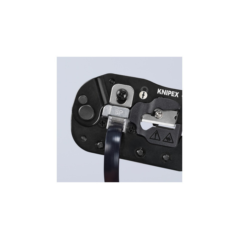 KNIPEX Crimpzange 97 51 13 für Westernstecker(blau/rot, für RJ-45-Stecker)