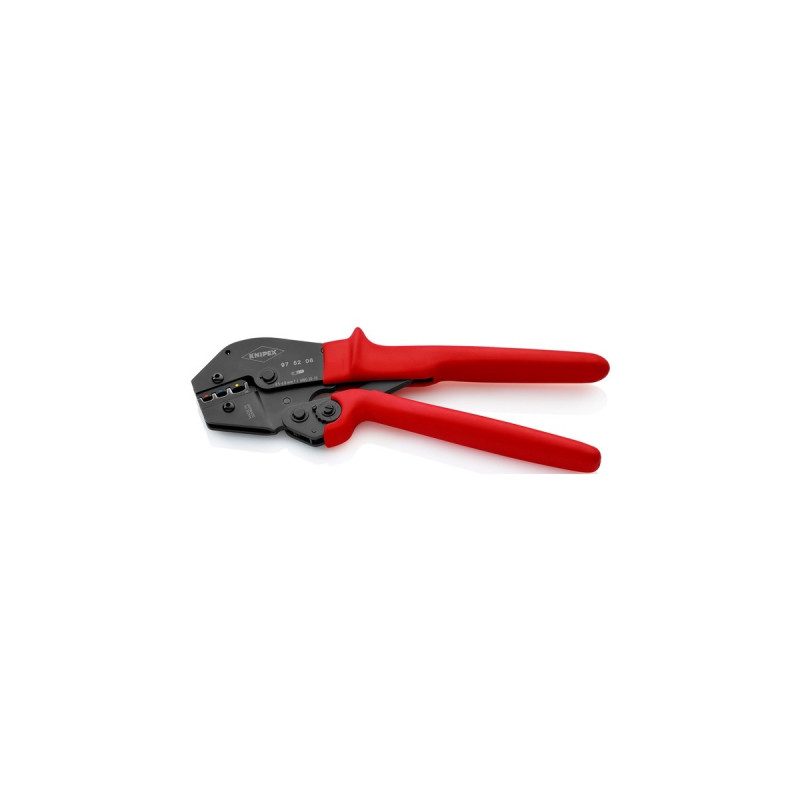 KNIPEX Crimpzange 97 52 06(rot/schwarz, für Kabelschuhe u.ä. von 0,5 - 6mm²)