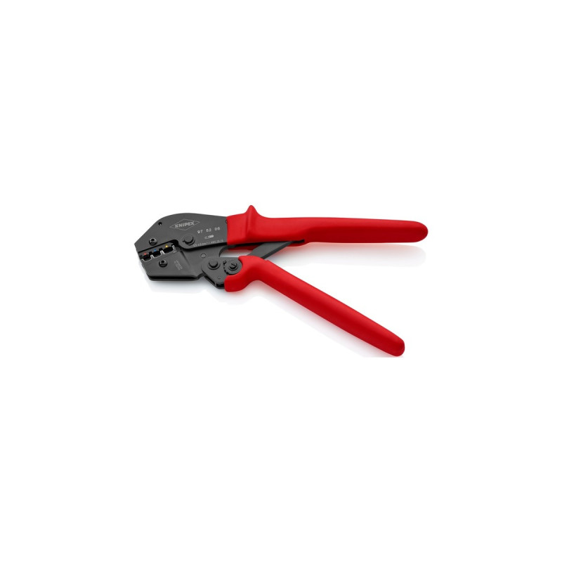 KNIPEX Crimpzange 97 52 06(rot/schwarz, für Kabelschuhe u.ä. von 0,5 - 6mm²)