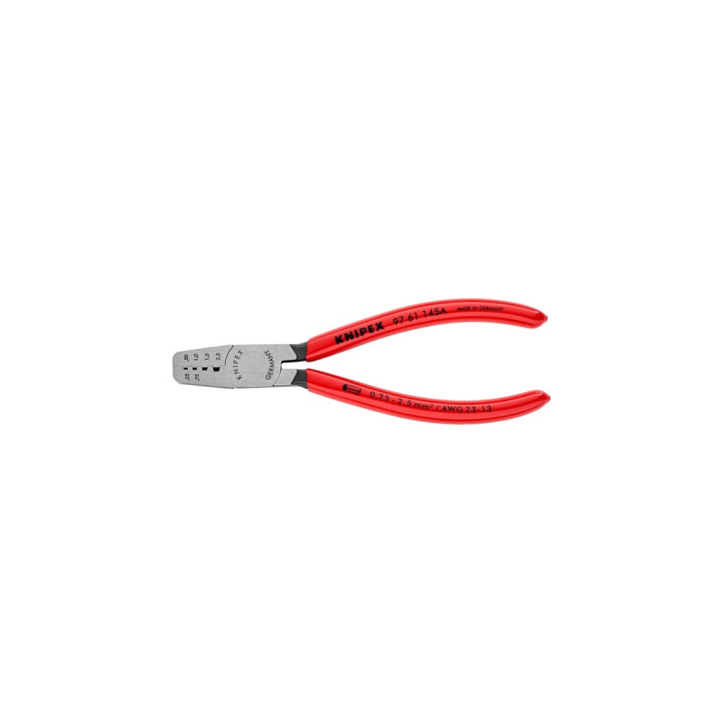 KNIPEX Crimpzange 97 61 145 A(für Aderendhülsen 0,25 - 2,5mm²)