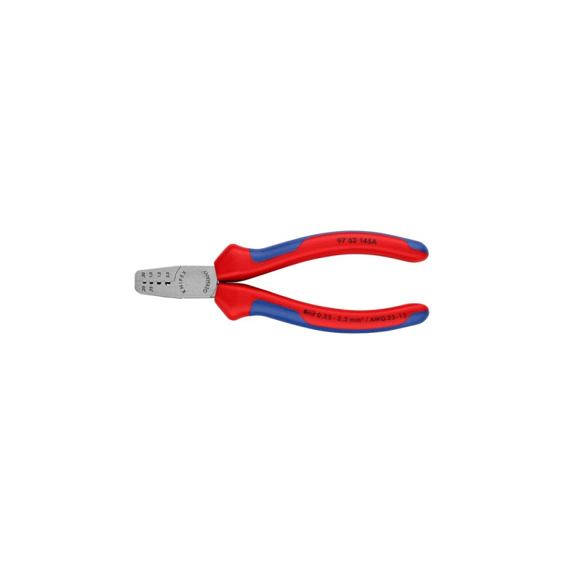 KNIPEX Crimpzange 97 62 145 A(für Aderendhülsen 0,25 - 2,5mm²)