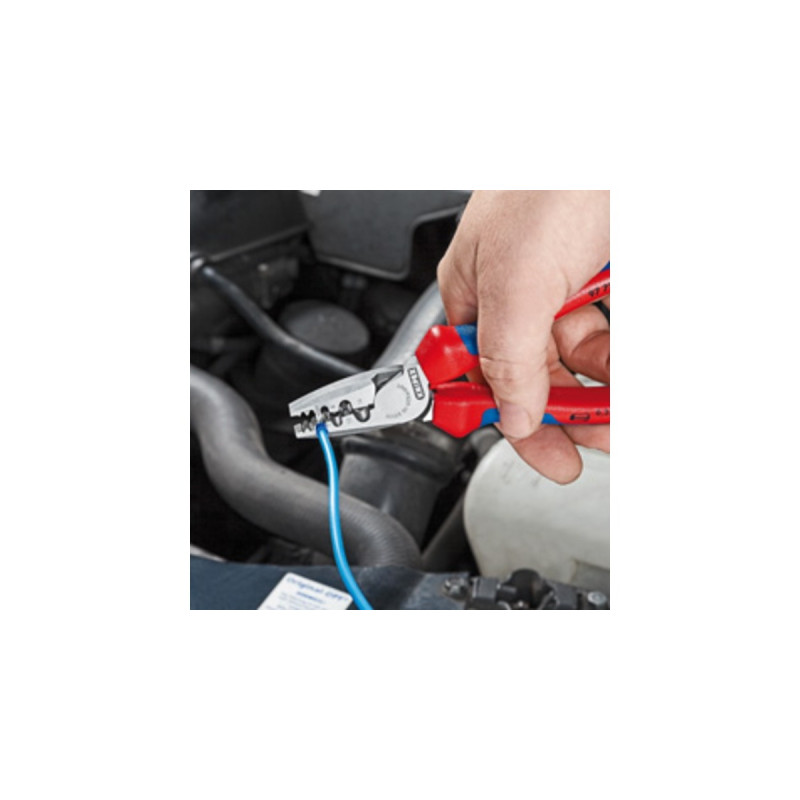 KNIPEX Crimpzange 97 72 180(für Aderendhülsen 0,25 bis 16mm²)