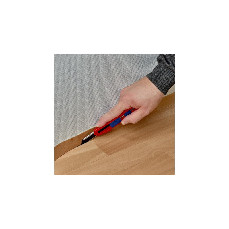 KNIPEX CutiX Universalmesser, Teppichmesser(rot/blau, inkl. 2 Klingen)