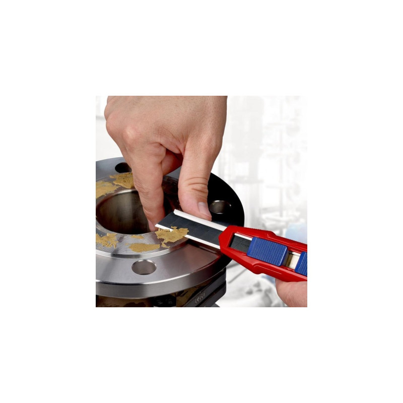 KNIPEX CutiX Universalmesser, Teppichmesser(rot/blau, inkl. 2 Klingen)