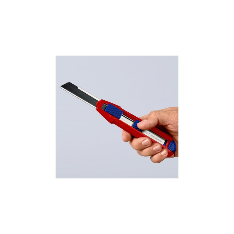 KNIPEX CutiX Universalmesser, Teppichmesser(rot/blau, inkl. 2 Klingen)