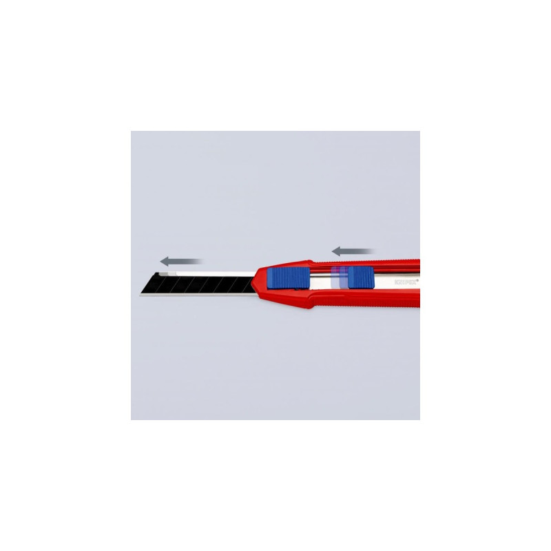 KNIPEX CutiX Universalmesser, Teppichmesser(rot/blau, inkl. 2 Klingen)