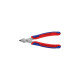 KNIPEX Electronic Super Knips 78 23 125, Elektronik-Zange(rot/blau, mit Öffnungsfeder)