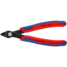 KNIPEX Electronic Super Knips 78 81 125, Elektronik-Zange(rot/blau, mit Öffnungsfeder und Öffnungsbegrenzung)