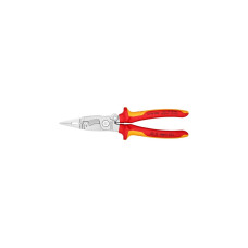KNIPEX Elektro-Installationszange VDE 13 96 200(schlanke Bauform, geschraubtes Gelenk, VDE-geprüft)