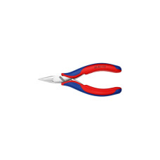 KNIPEX Elektronik-Greifzange 35 22 115, Elektronik-Zange(rot/blau, glatte Greifflächen, Länge 115mm)