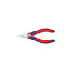 KNIPEX Elektronik-Greifzange 35 22 115, Elektronik-Zange(rot/blau, glatte Greifflächen, Länge 115mm)