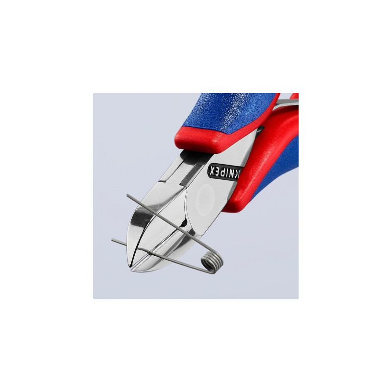 KNIPEX Elektronik-Seitenschneider 77 02 115, Schneid-Zange(rot/blau, Länge 115mm)