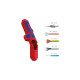 KNIPEX ErgoStrip Universal-Abmantelungswerkzeug, Abisolier-/ Abmantelungswerkzeug(rot/blau, für Rechtshänder)
