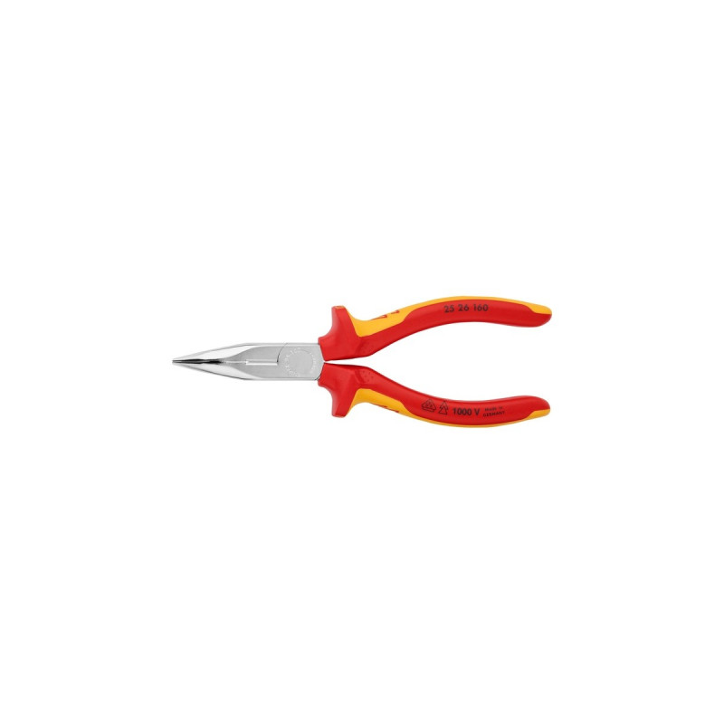 KNIPEX Flachrundzange 25 26 160 , Greifzange(gezahnte Griffflächen)