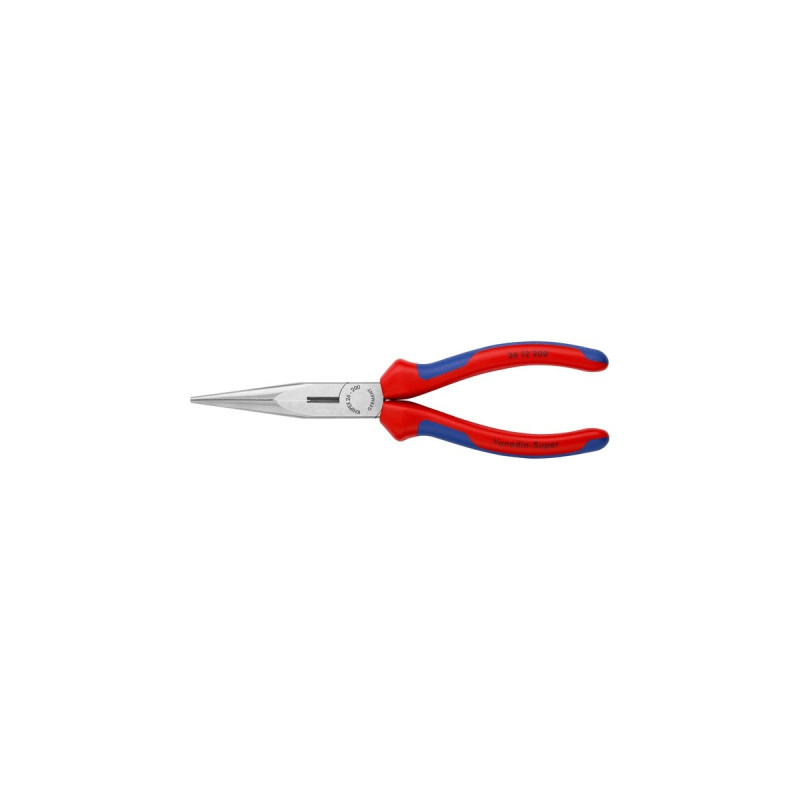 KNIPEX Flachrundzange 26 12 200, Greifzange(rot/blau, gezahnte Griffflächen)