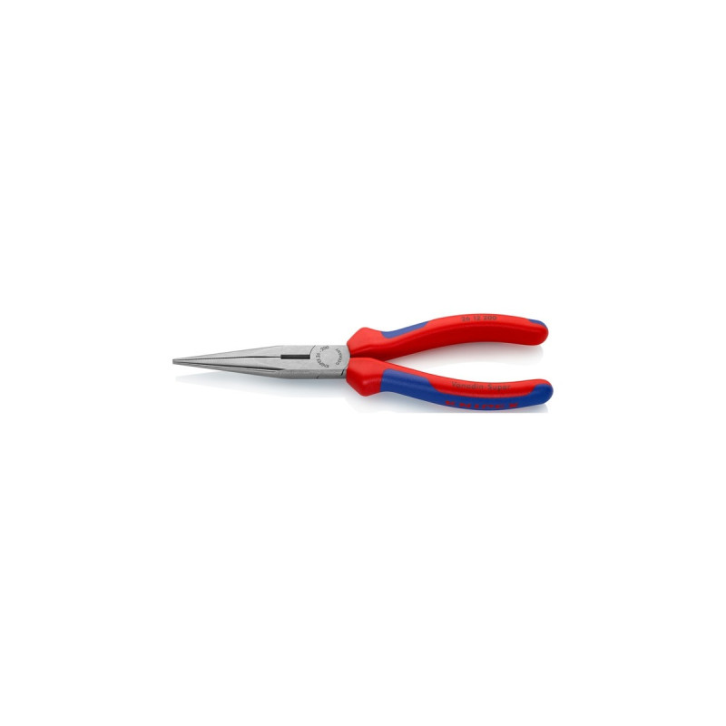 KNIPEX Flachrundzange 26 12 200, Greifzange(rot/blau, gezahnte Griffflächen)