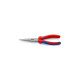 KNIPEX Flachrundzange 26 12 200, Greifzange(rot/blau, gezahnte Griffflächen)