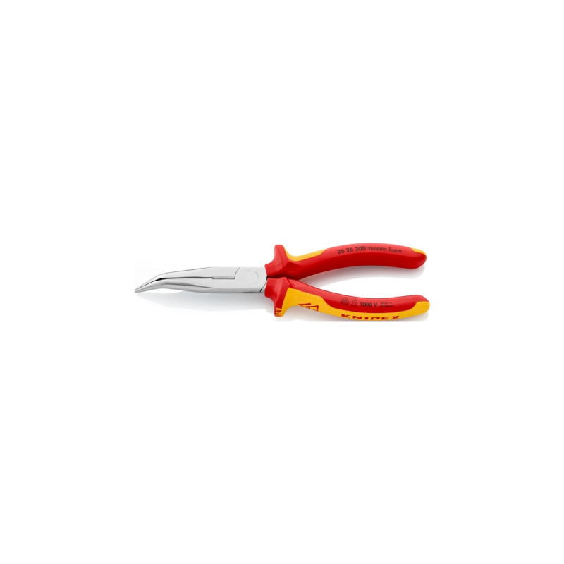 KNIPEX Flachrundzange 26 26 200 , Greifzange(gezahnte Griffflächen)