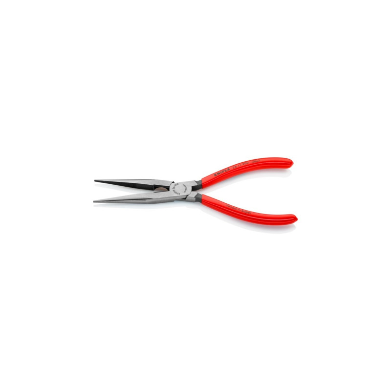 KNIPEX Flachrundzange mit Schneide 26 11 200, Storchschnabelzange, Greifzange(rot/blau, gezahnte Greifflächen, Länge 200mm)