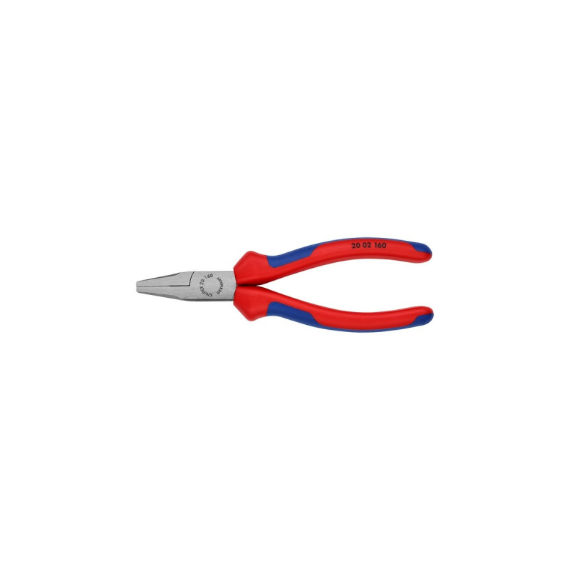 KNIPEX Flachzange 20 02 160, Greifzange(rot/blau, gezahnte Griffflächen)