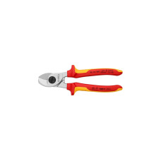 KNIPEX Kabelschere 95 16 165 , Schneid-Zange(für Cu- und Al-Kabel, Klemmschutz, VDE)