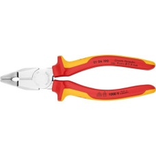 KNIPEX Kombizange 01 06 190 VDE(rot/gelb, Griffe isoliert, VDE-geprüft)