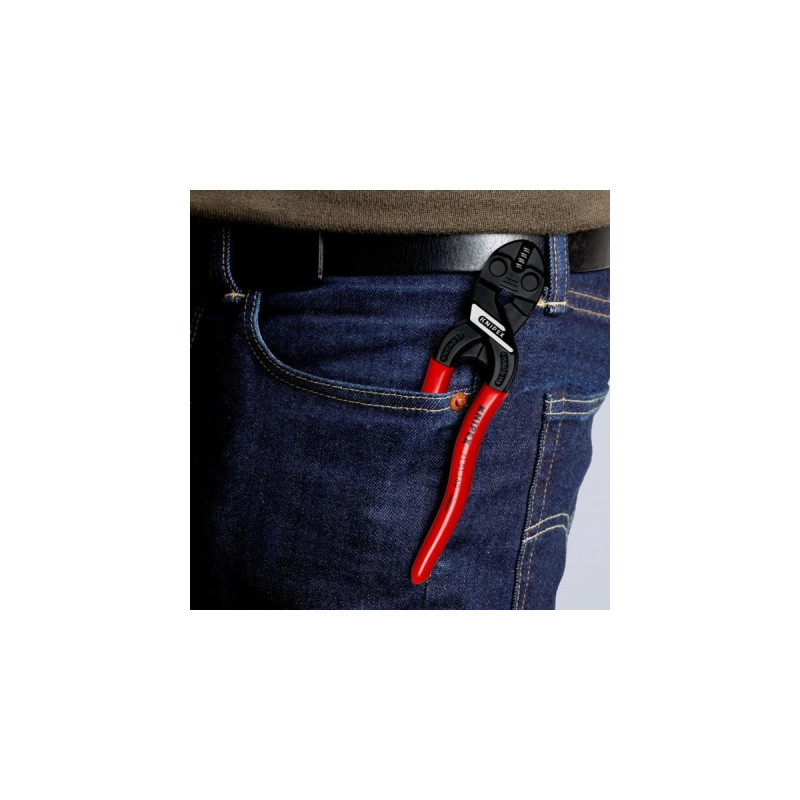 KNIPEX Kompakt-Bolzenschneider CoBolt S 71 01 160, Schneid-Zange(rot, Länge 160mm)
