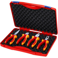 KNIPEX Kompakt-Box 00 20 15 , Zangen-Set(rot/gelb, in hochwertigem Kunststoffkoffer)