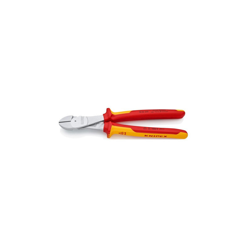 KNIPEX Kraft-Seitenschneider 74 06 250 VDE, Schneid-Zange(rot/gelb, Länge 250mm, VDE-geprüft)