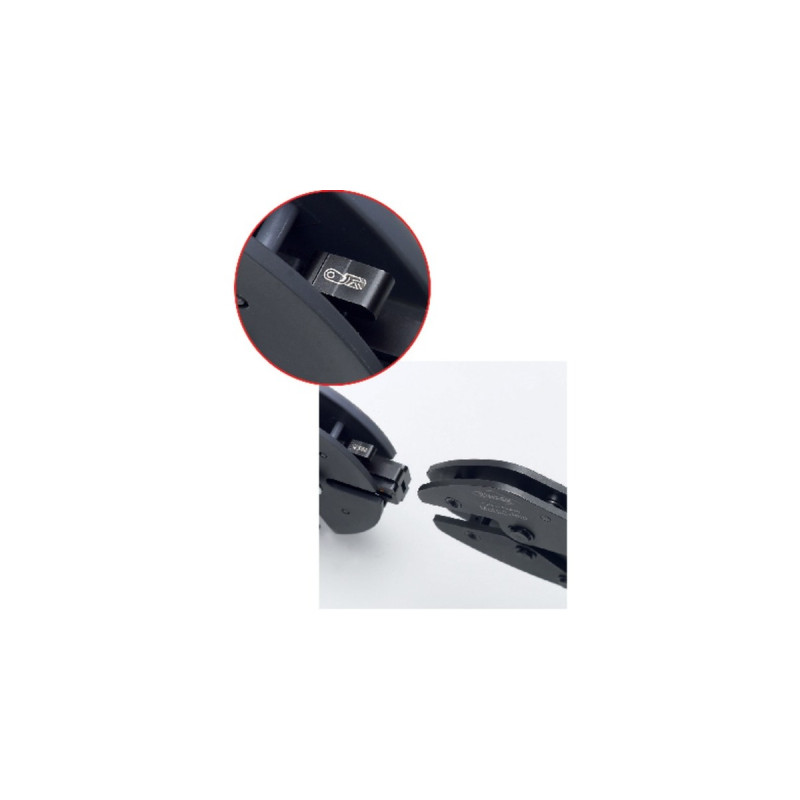 KNIPEX MultiCrimp 97 33 01, mit Wechselmagazin, Crimpzange(rot/blau, inkl. 3 Crimpeinsätzen)