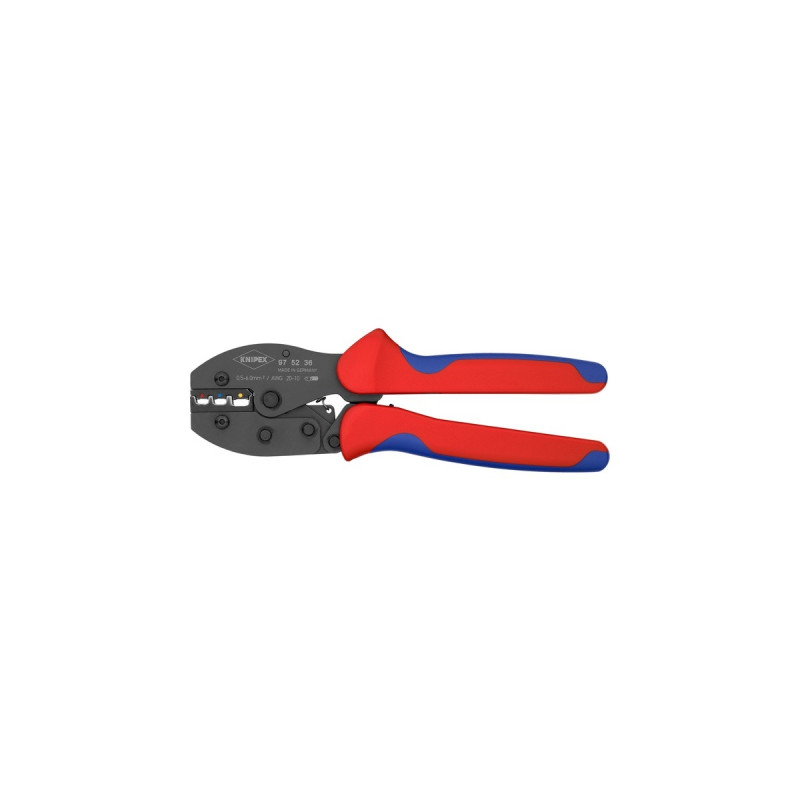 KNIPEX PreciForce Crimpzange 97 52 36 SB(rot/blau, Crimpen 0,5 - 6,0mm²)