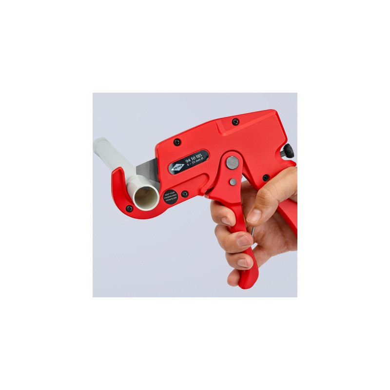 KNIPEX Rohrschneider 94 10 185(rot, für Kunststoffrohre)