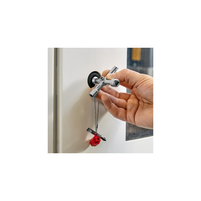 KNIPEX Schaltschrank-Schlüssel 00 11 03, Steckschlüssel(für gängige Schränke und Absperrsysteme)